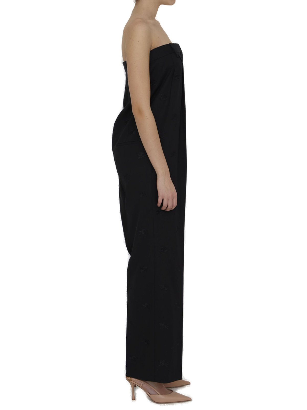 Burberry Strapless Tailored Jumpsuit
