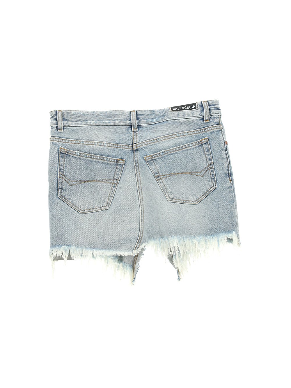 Balenciaga Cut-Up Denim Mini Skirt