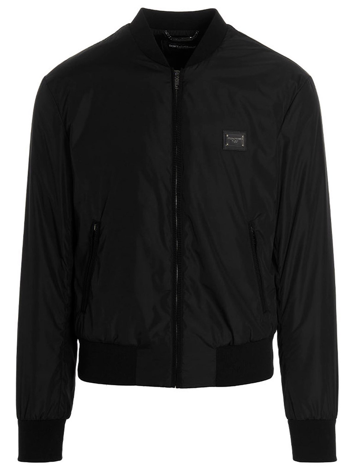Dolce & Gabbana Logo Plaque Zip-Up Jacket