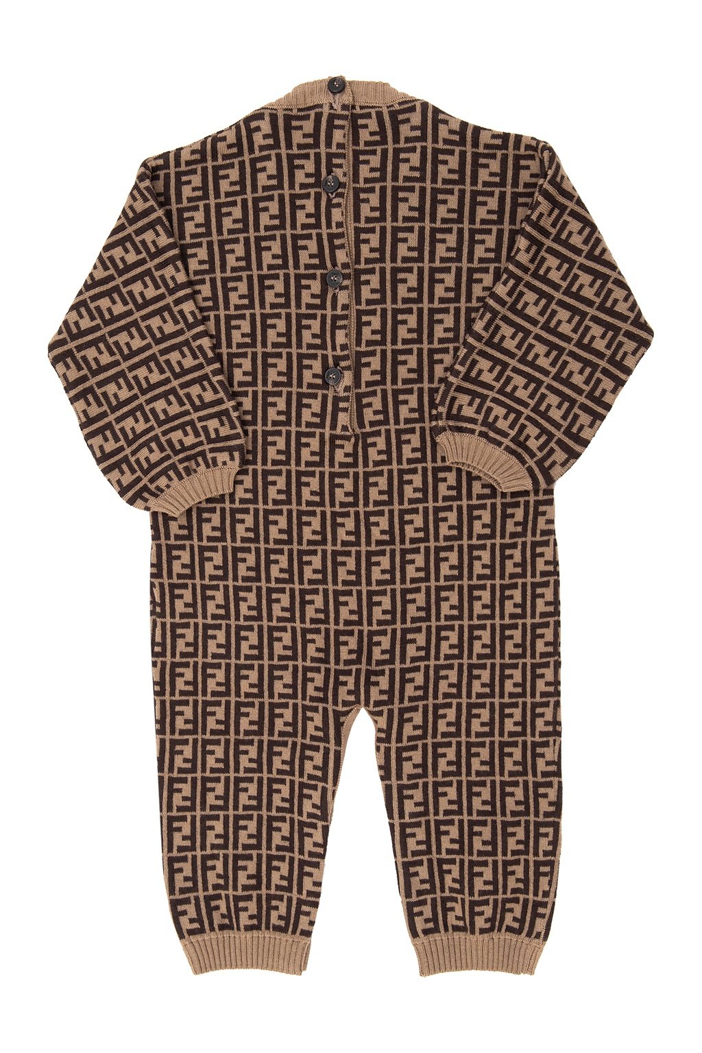 Fendi Kids FF Intarsia Knitted Playsuit
