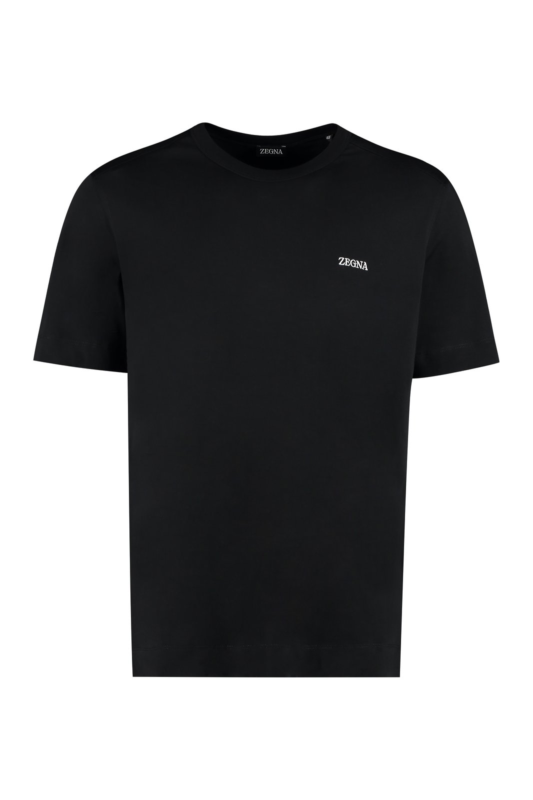 Zegna Logo Embroidered Crewneck T-Shirt