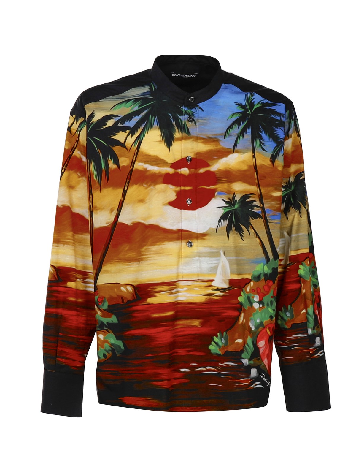 Dolce & Gabbana Sunset Printed Long-Sleeved Shirt