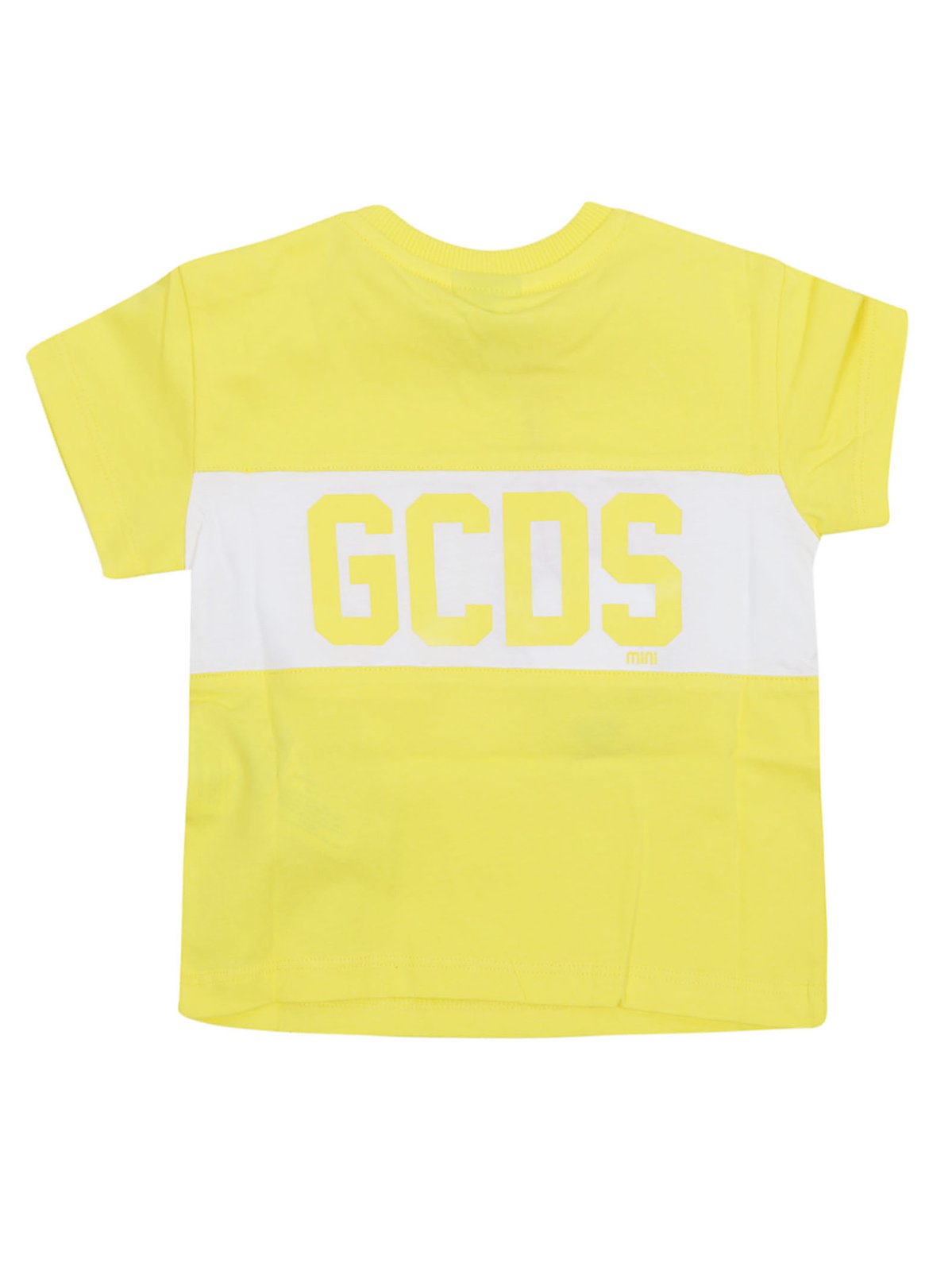 GCDS キッズ ロゴ プリント クルーネック Tシャツ