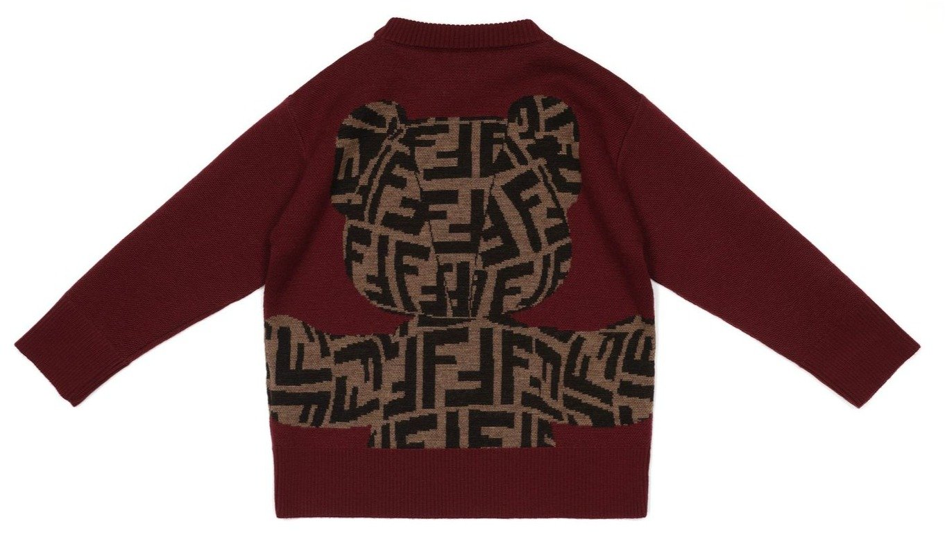 Fendi Kids Logo Monogram Crewneck Jumper