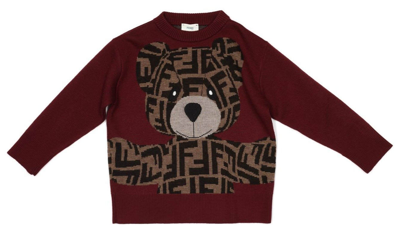 Fendi Kids Logo Monogram Crewneck Jumper