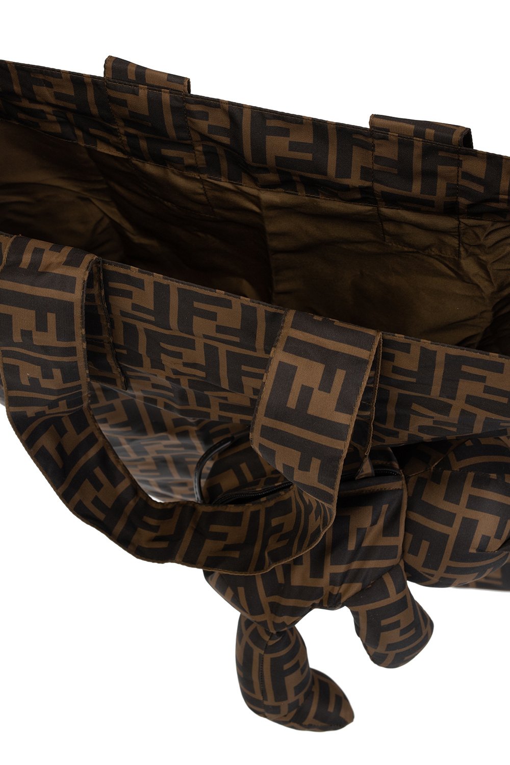 Fendi Kids Allover Logo Printed Teddy Bear Tote Bag