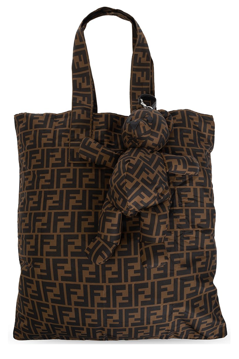 Fendi Kids Allover Logo Printed Teddy Bear Tote Bag