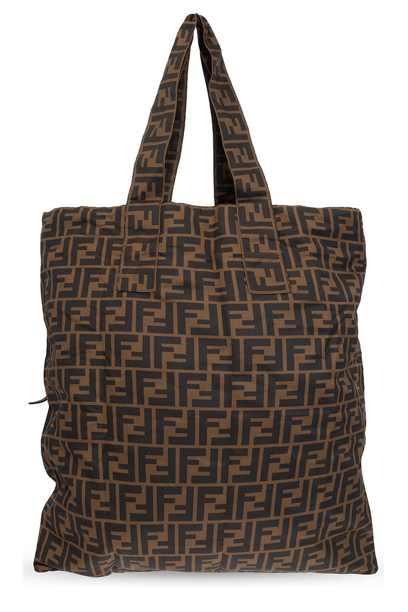 Fendi Kids Allover Logo Printed Teddy Bear Tote Bag