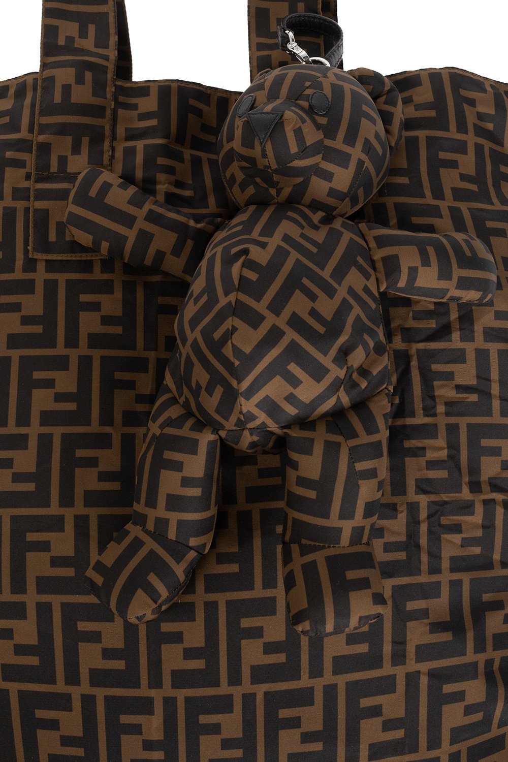 Fendi Kids Allover Logo Printed Teddy Bear Tote Bag