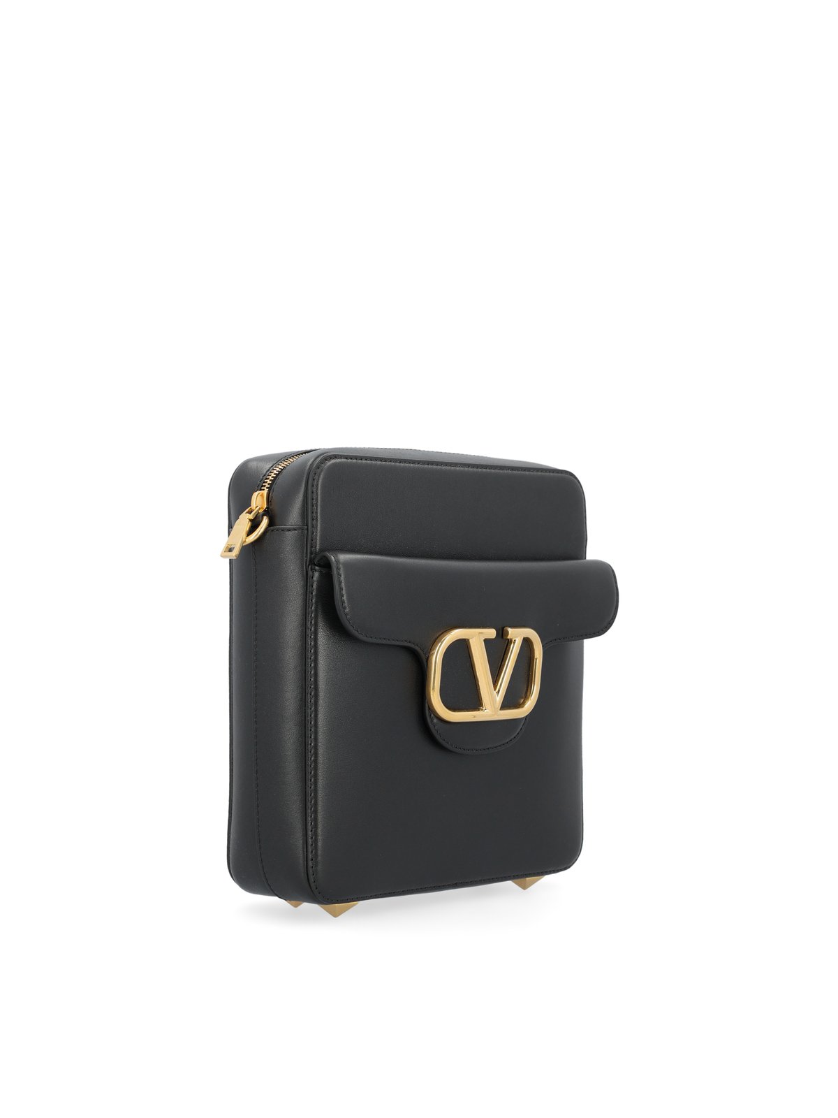 Valentino	VLogo Plaque Zip-Up Crossbody Bag