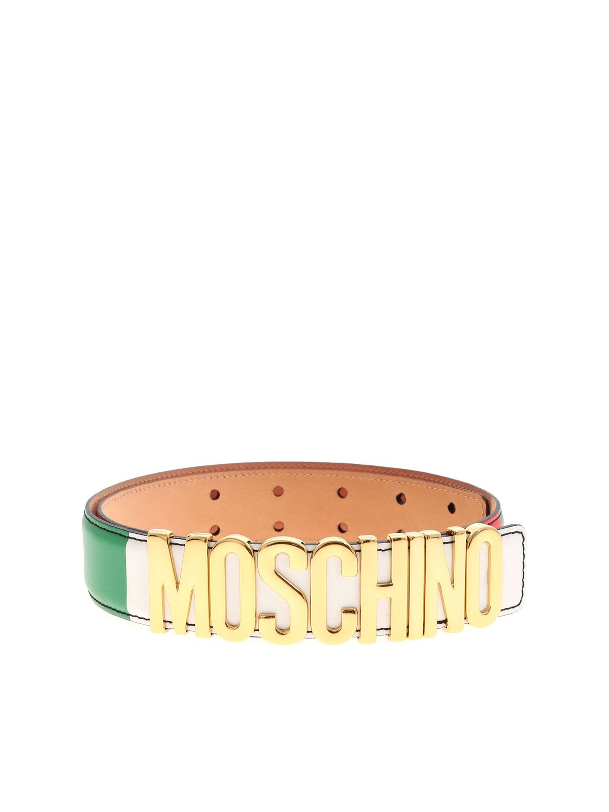 Moschino Logo Lettering Buckle Belt