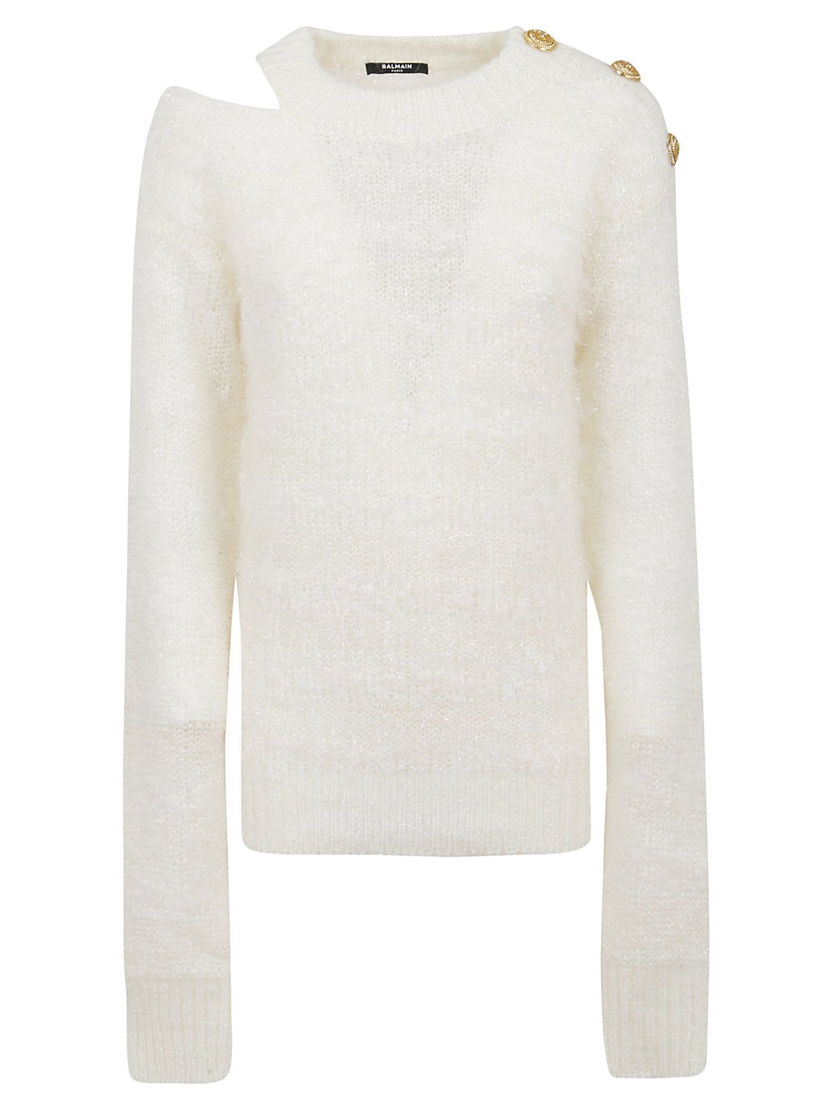 Balmain Cut-Out Long-Sleeved Jumper