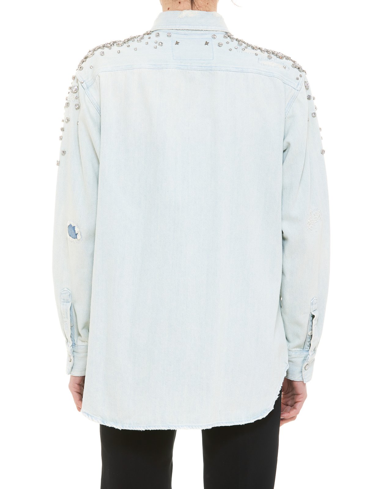 Golden Goose Deluxe Brand Embellished Denim Blouse