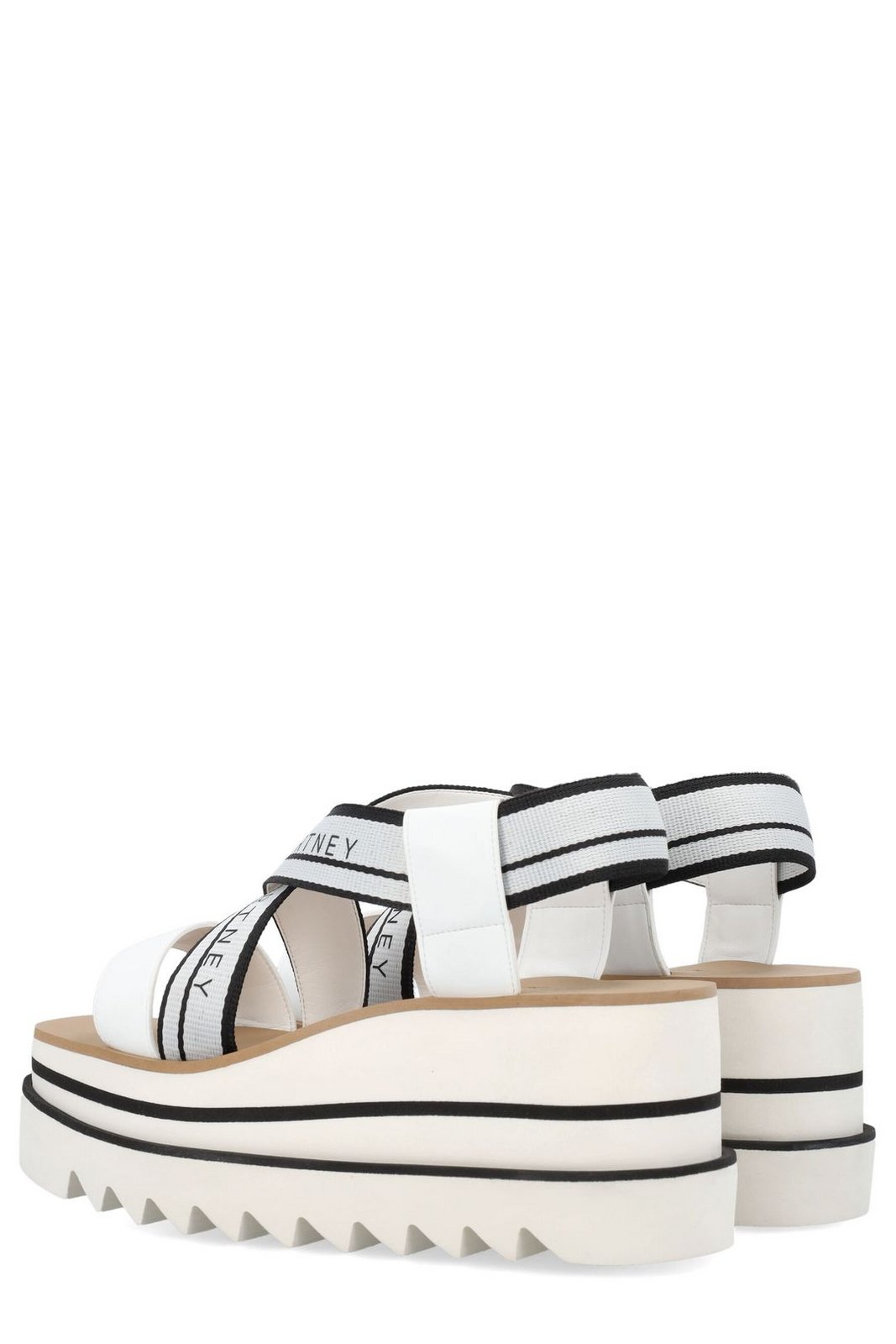 Stella McCartney Sneak-Elyse 交叉綁帶厚底涼鞋