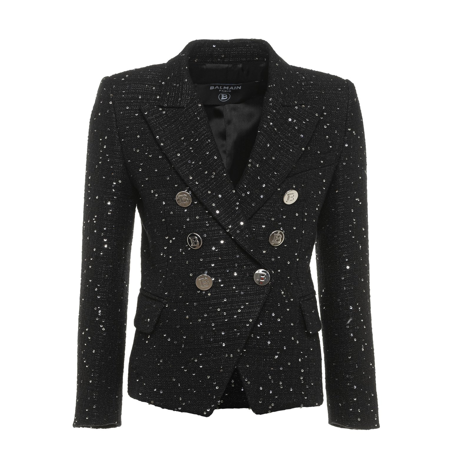 Balmain Kids Sequin Embellishment Double-Breasted Blazer