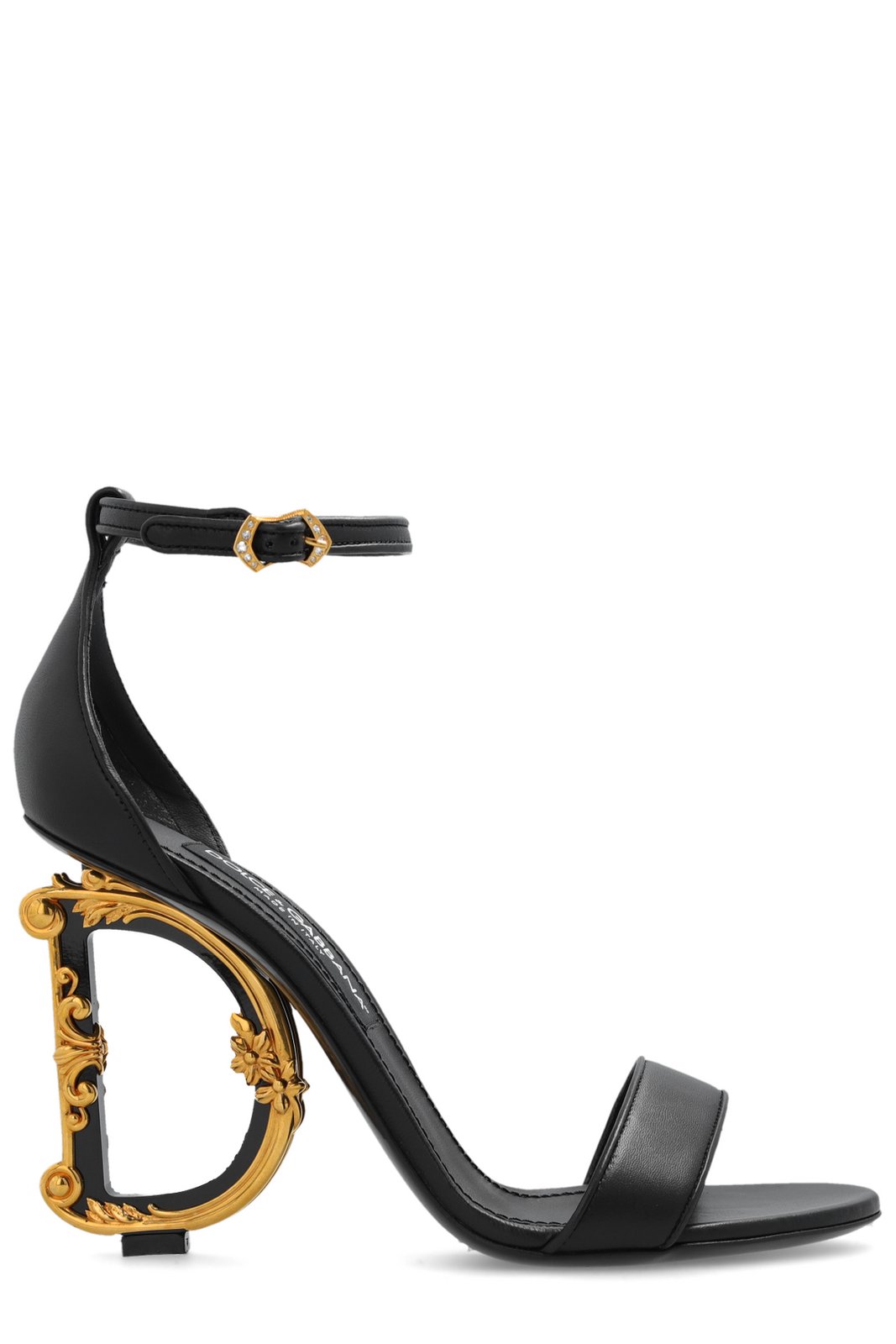 Dolce & Gabbana Logo Embellished Heel Sandals