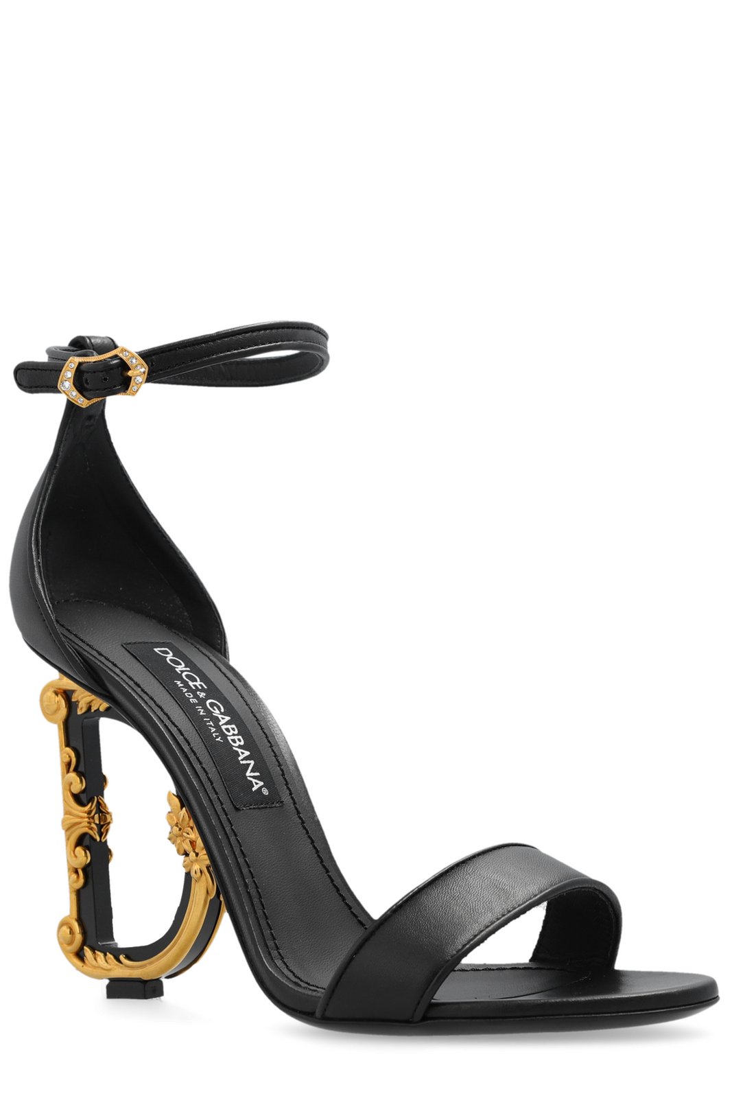 Dolce & Gabbana Logo Embellished Heel Sandals