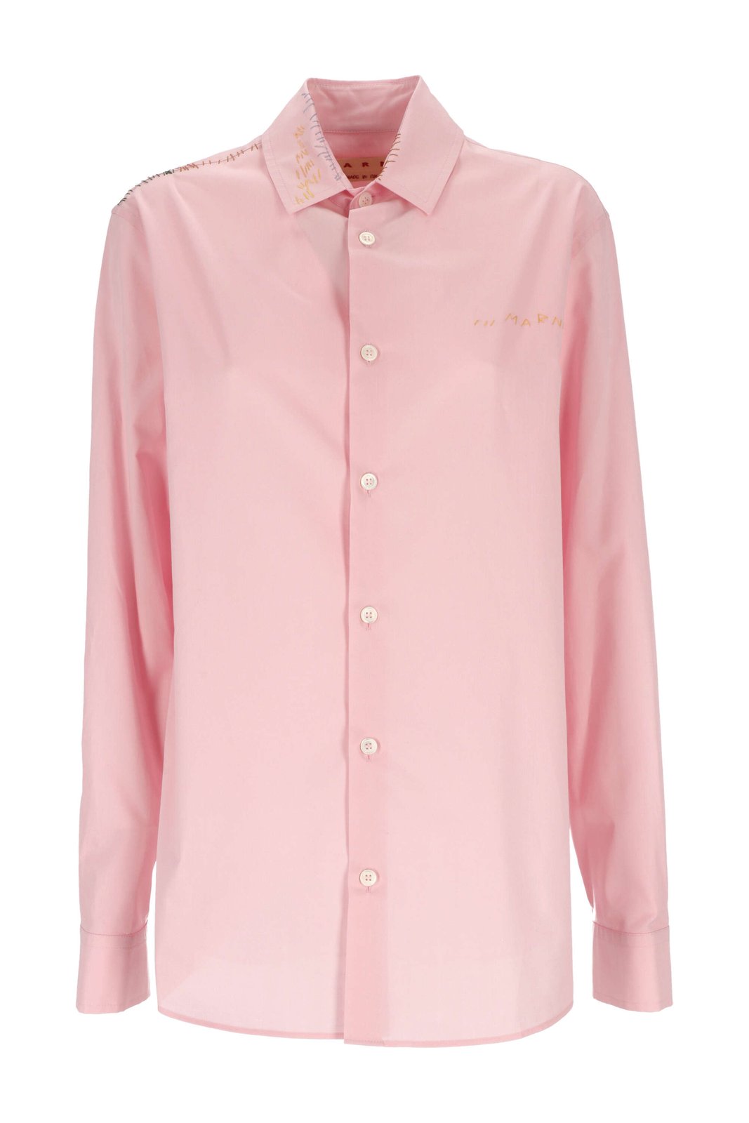 Marni Logo Embroidered Long-Sleeved Shirt
