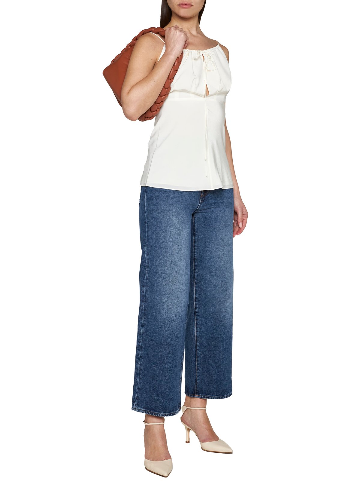 Totême Cropped Wide Leg Jeans