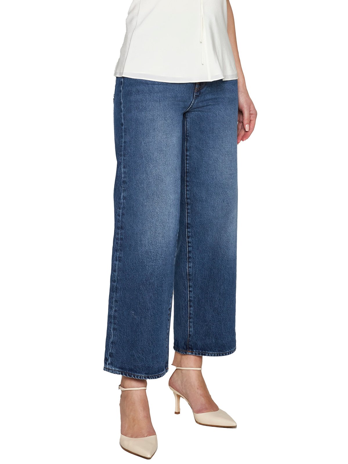 Totême Cropped Wide Leg Jeans