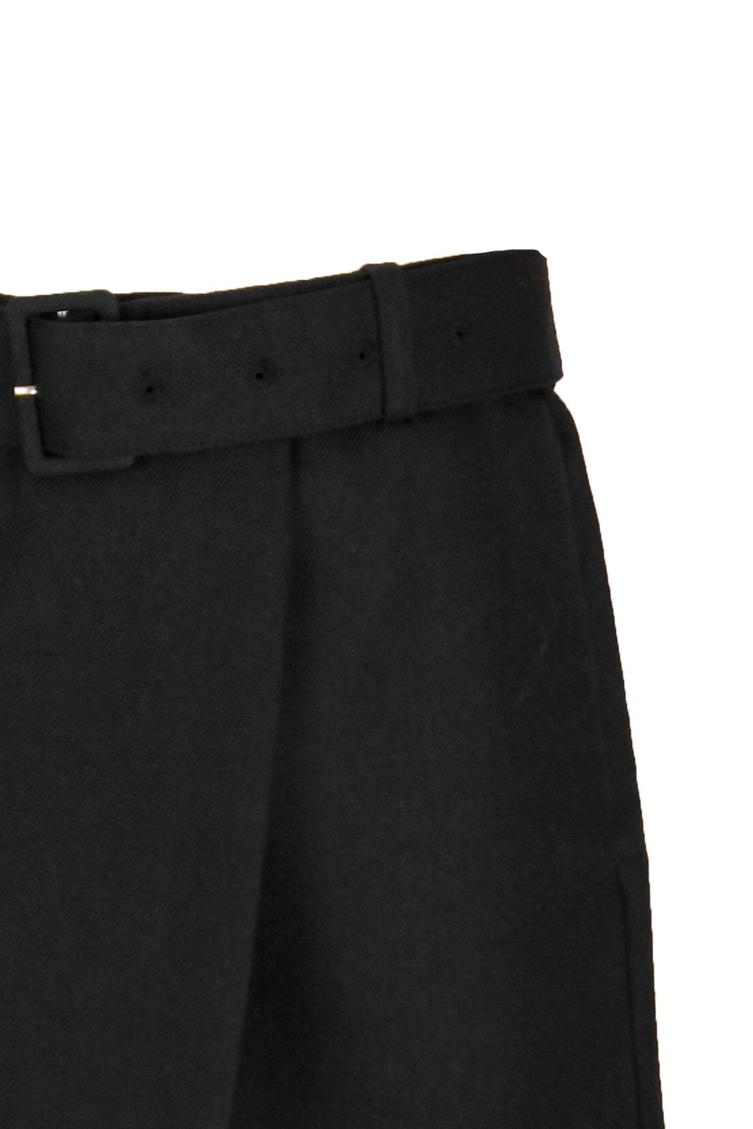 AMI Belted-Waist Mini Skirt