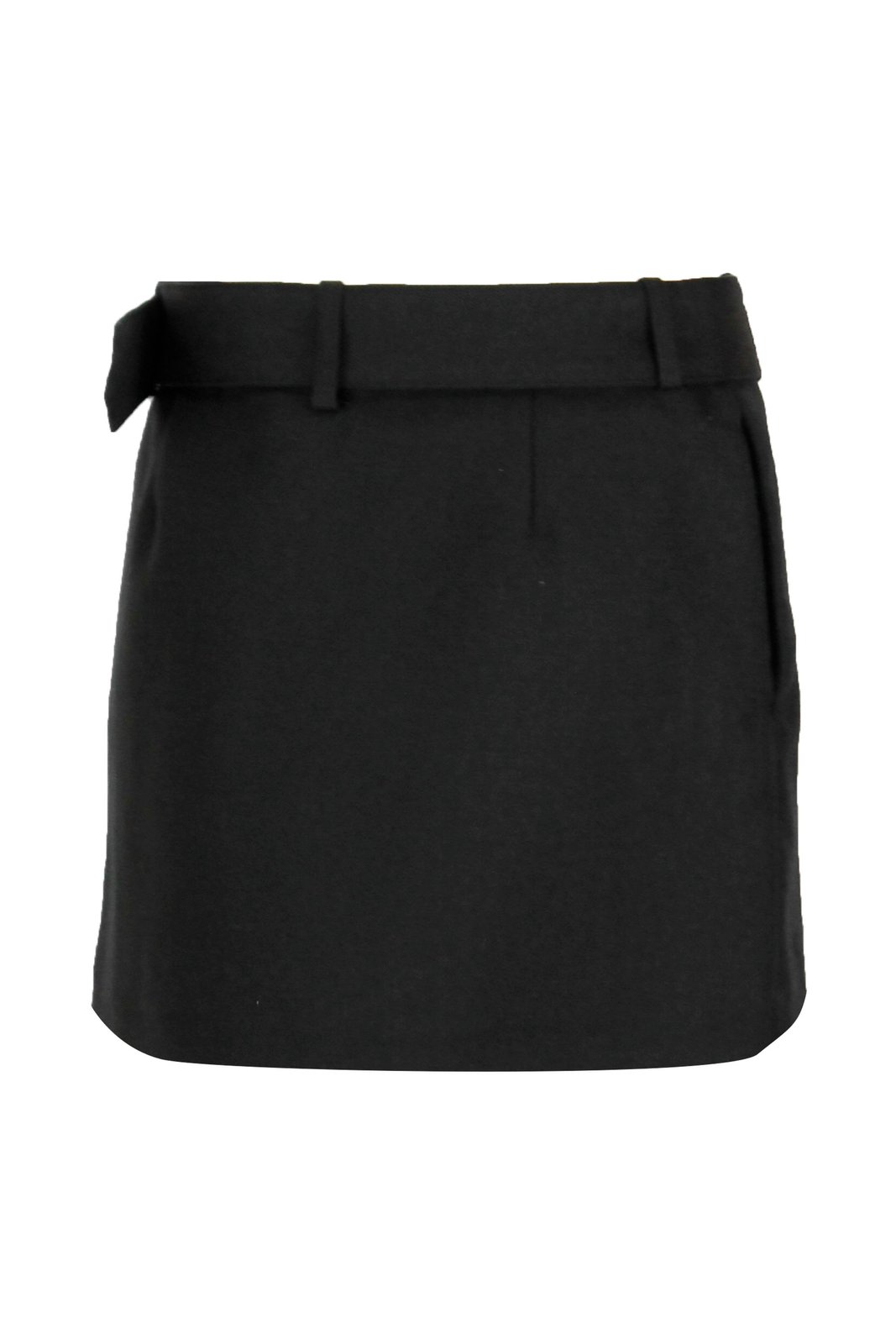 AMI Belted-Waist Mini Skirt