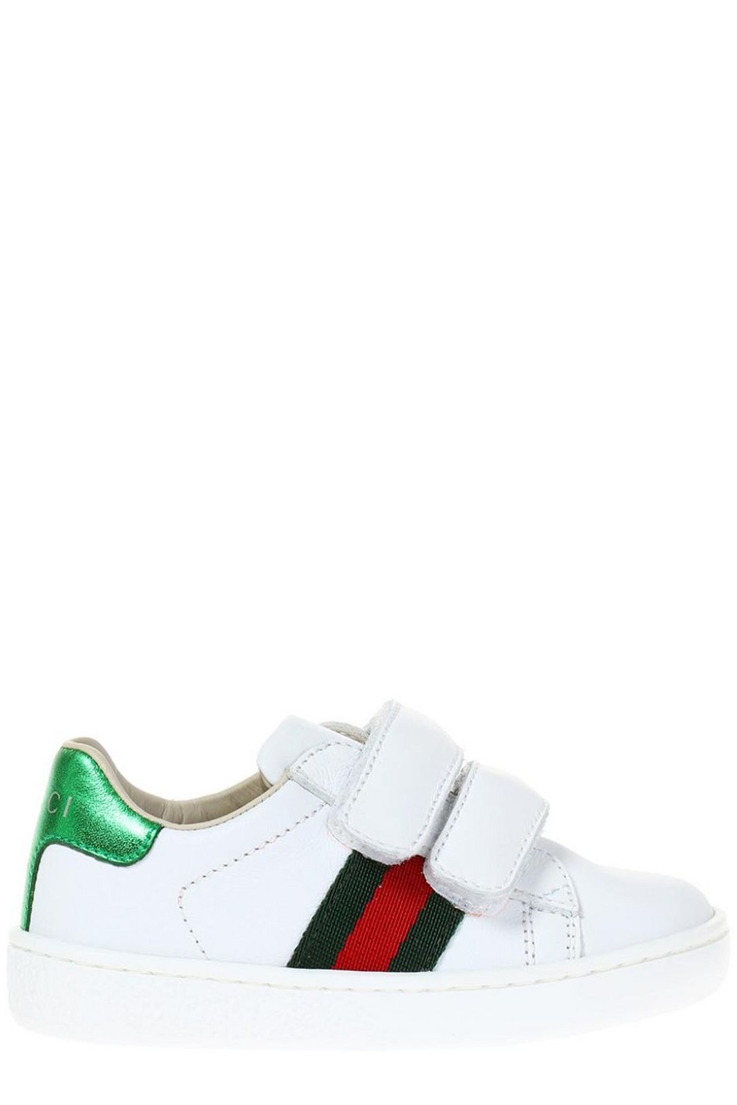 Gucci Kids Stripe Detailed New Ace Touch-Strap Sneakers
