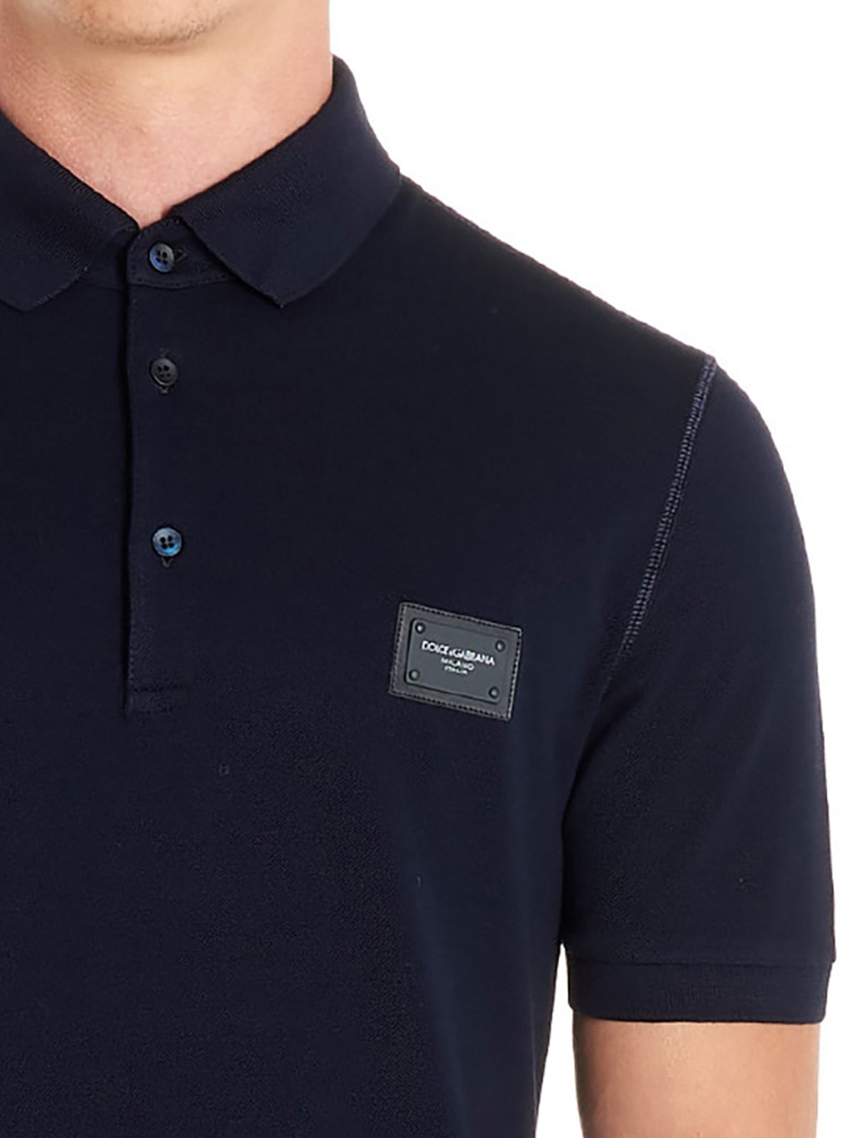 Dolce & Gabbana Logo Patch Polo Shirt