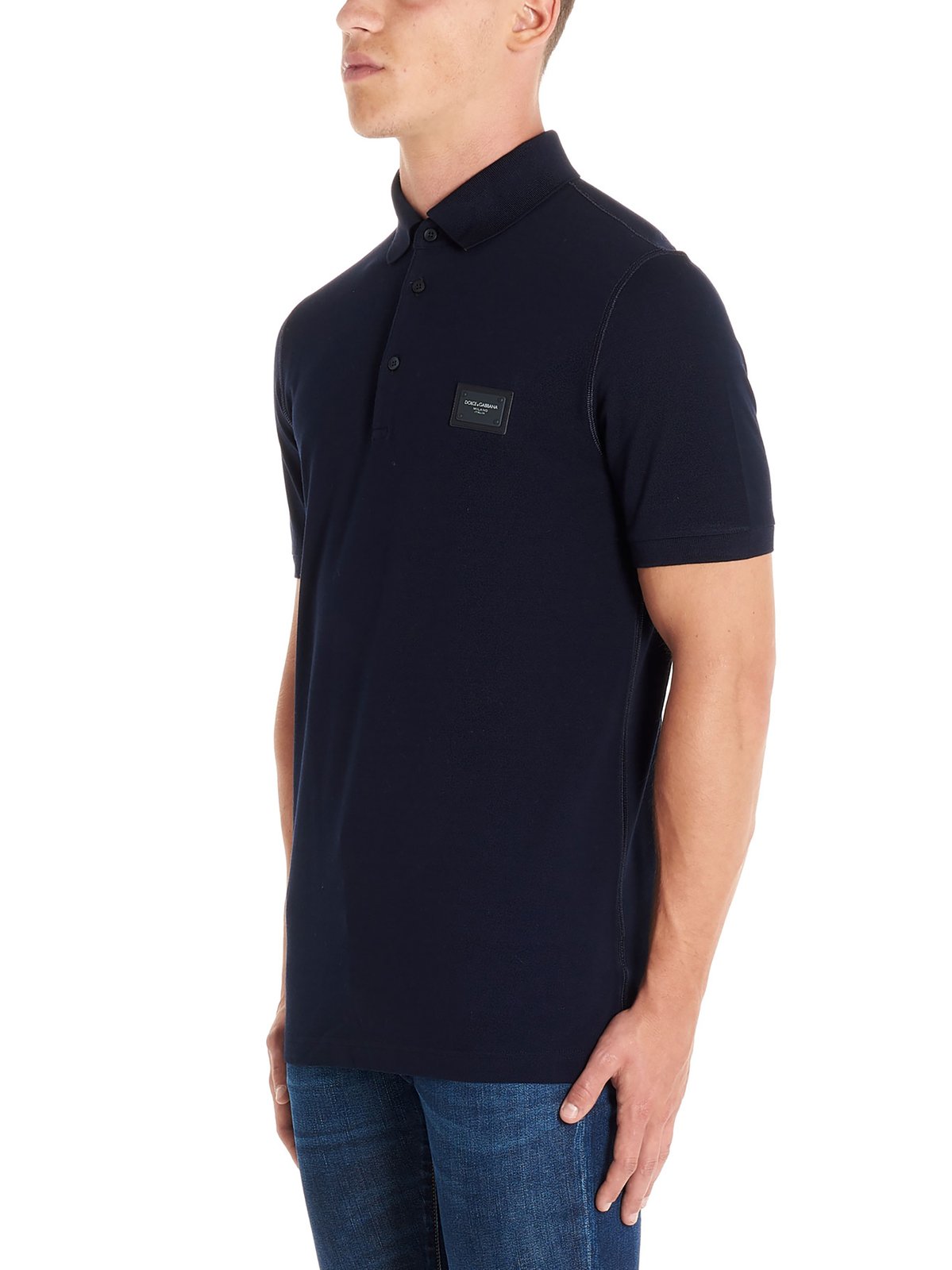 Dolce & Gabbana Logo Patch Polo Shirt