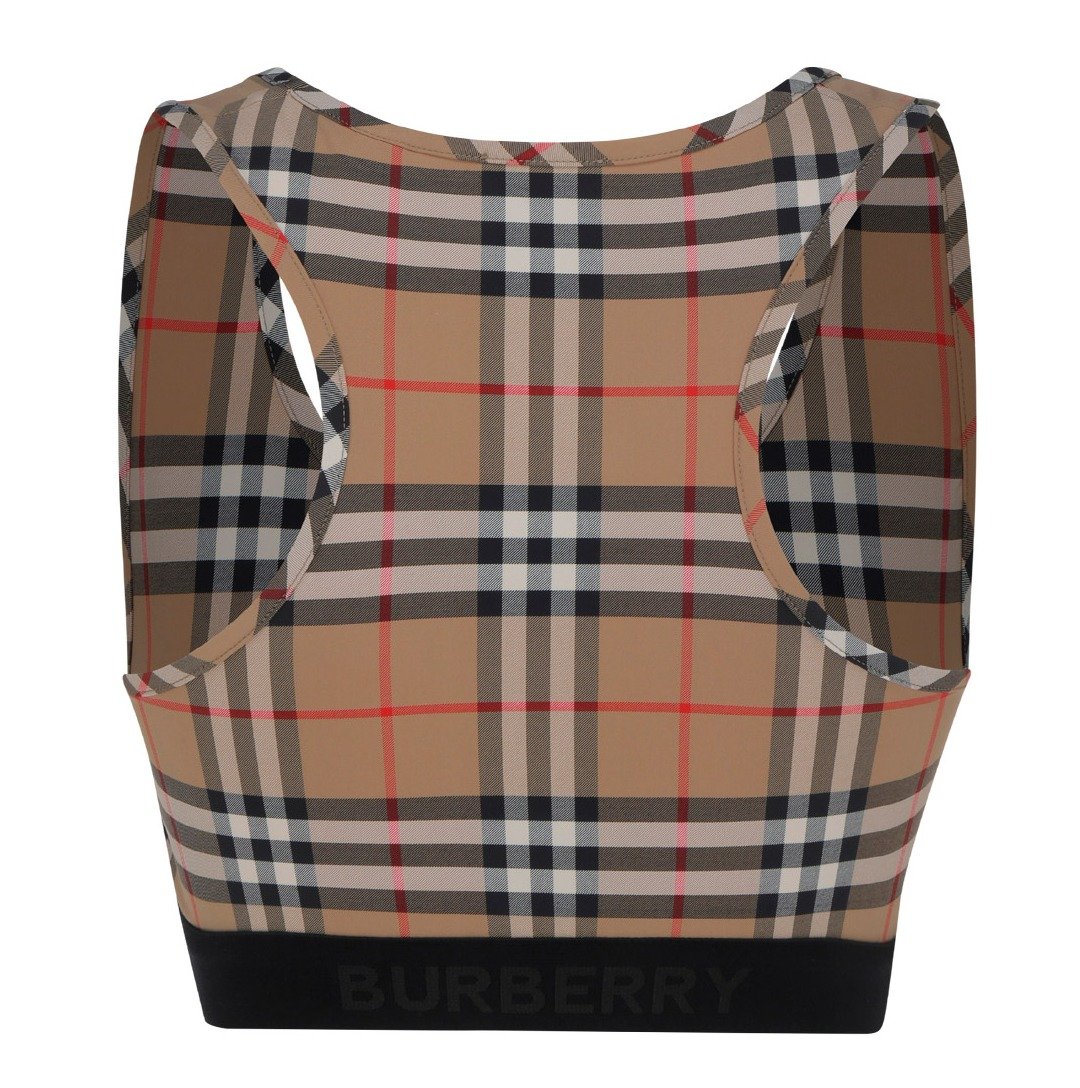 Burberry Logo Detailed Vintage Check Bra Top