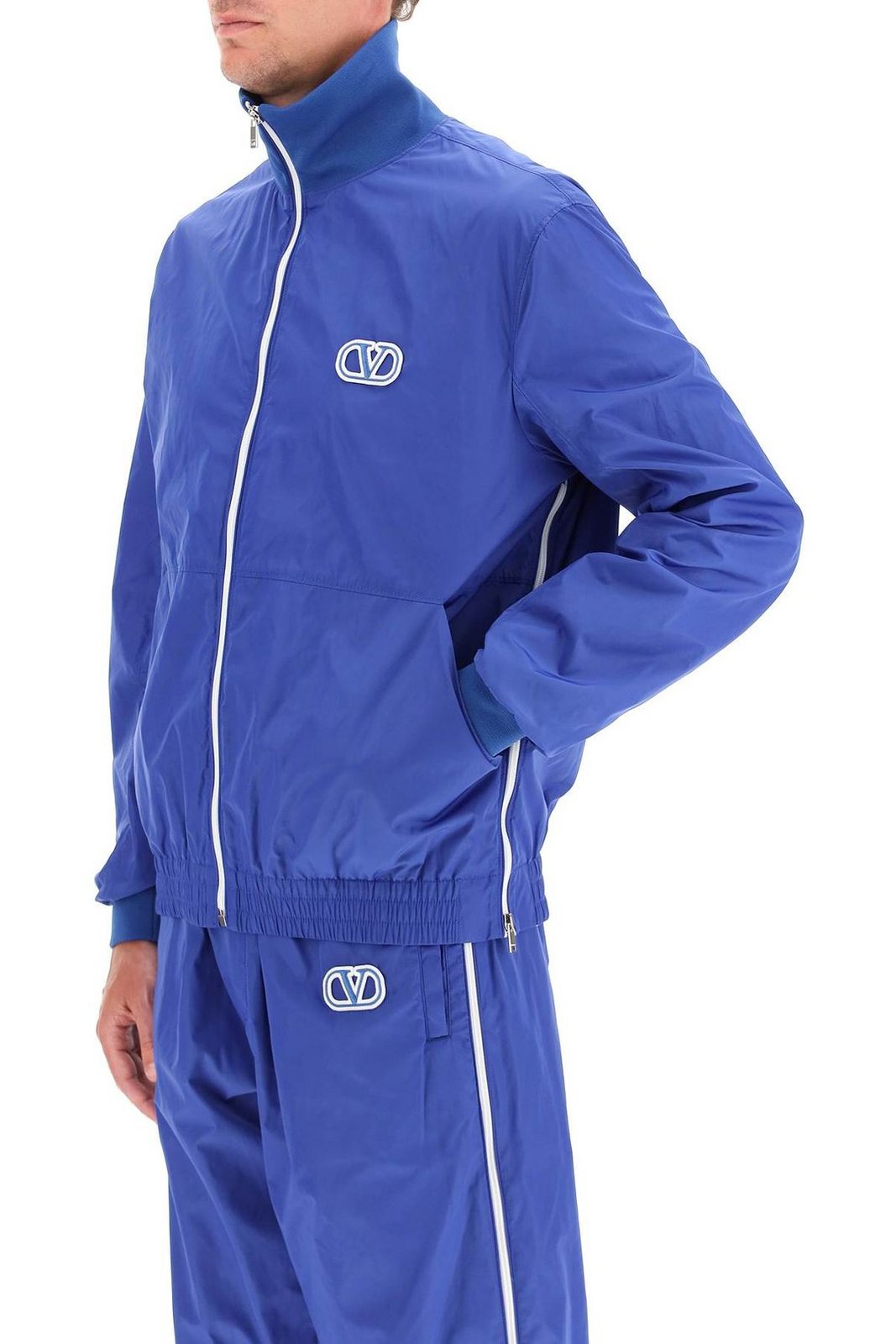 Valentino VLogo Embroidered Long-Sleeved Track Jacket