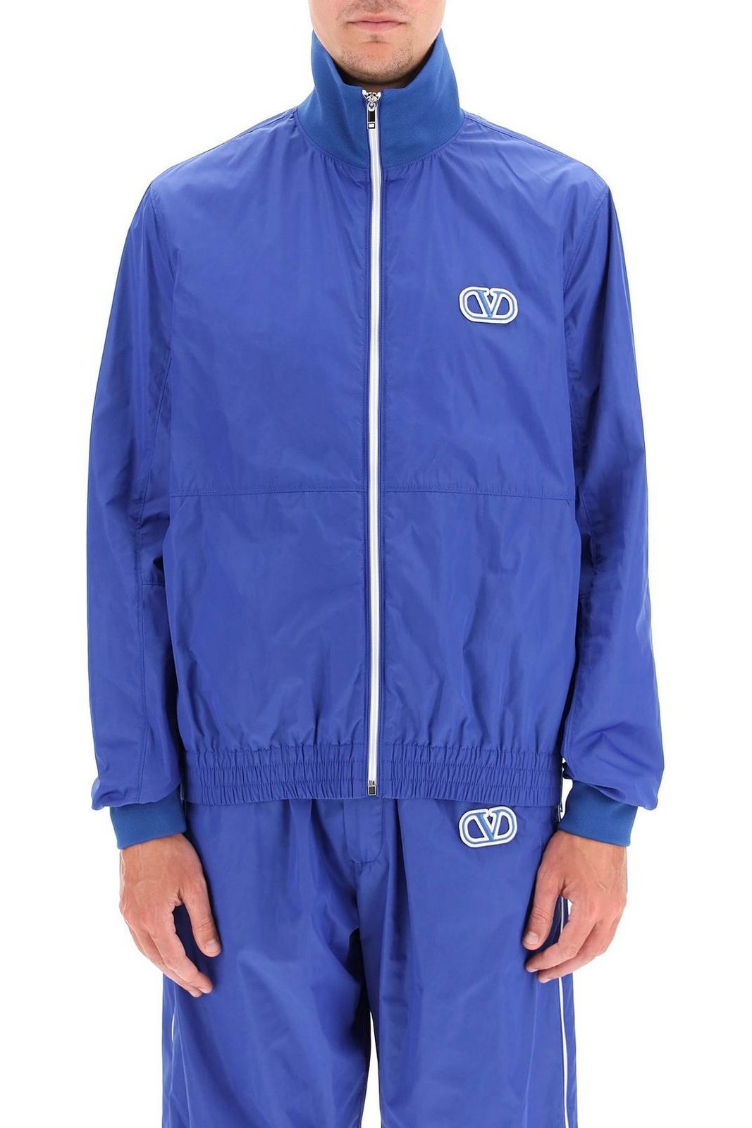 Valentino VLogo Embroidered Long-Sleeved Track Jacket