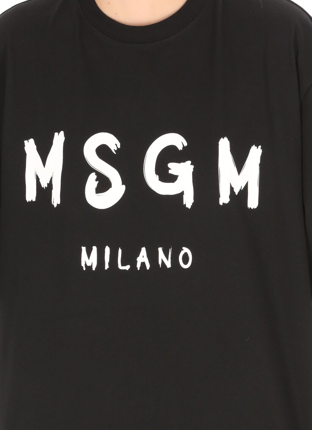 MSGM Logo Printed Crewneck T-Shirt Dress