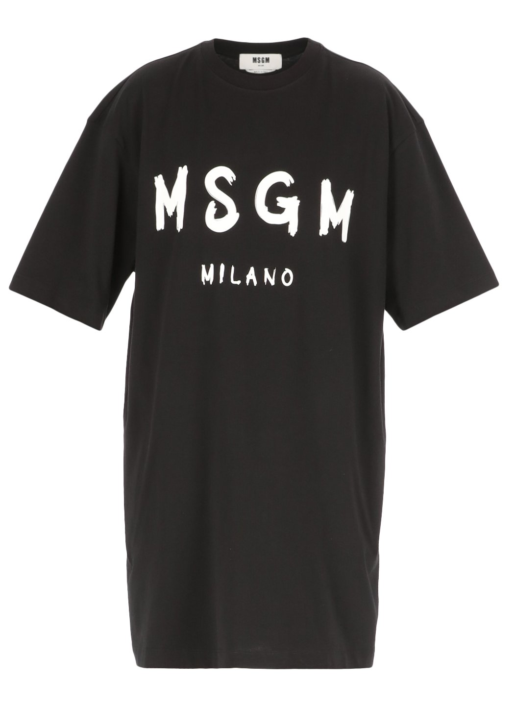 MSGM Logo Printed Crewneck T-Shirt Dress