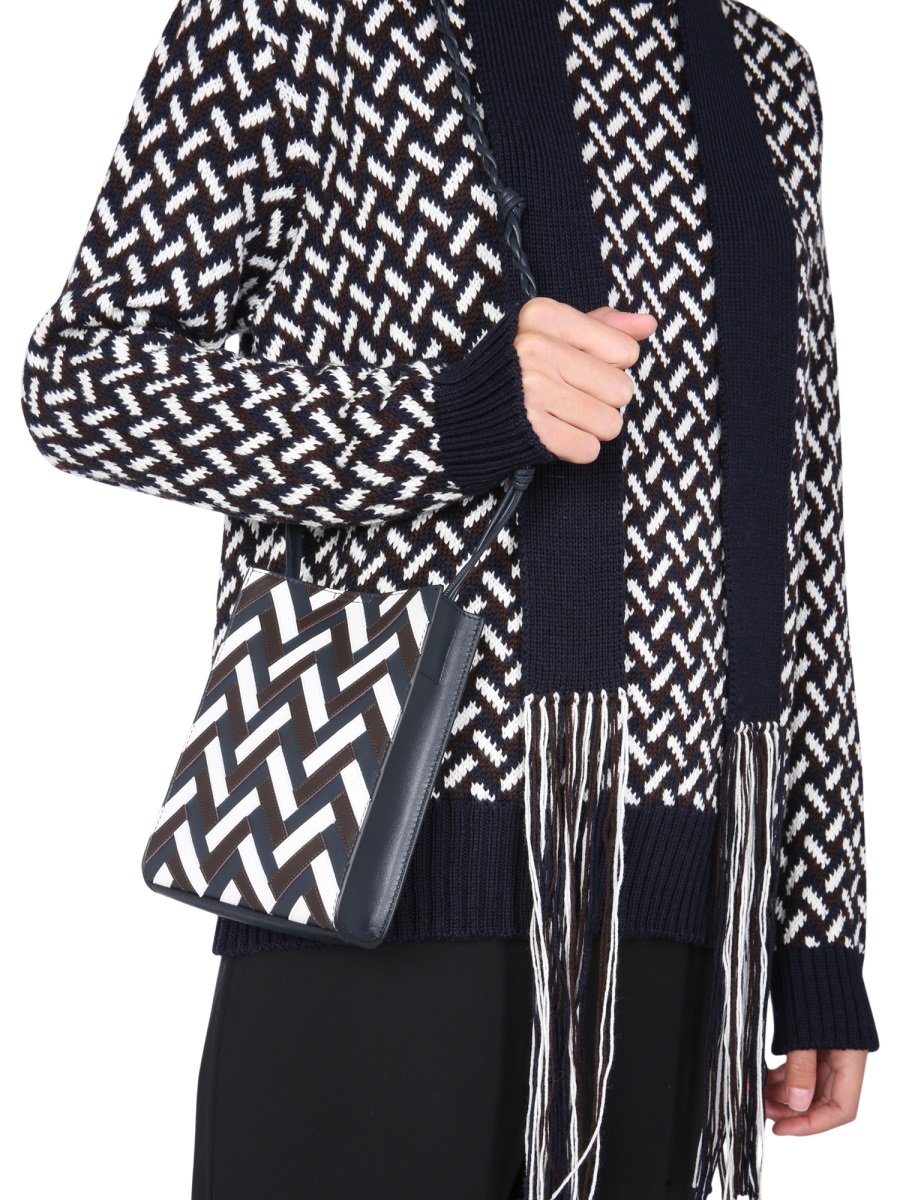 Jil Sander Removable Belt Detailed Jacquard Sweater