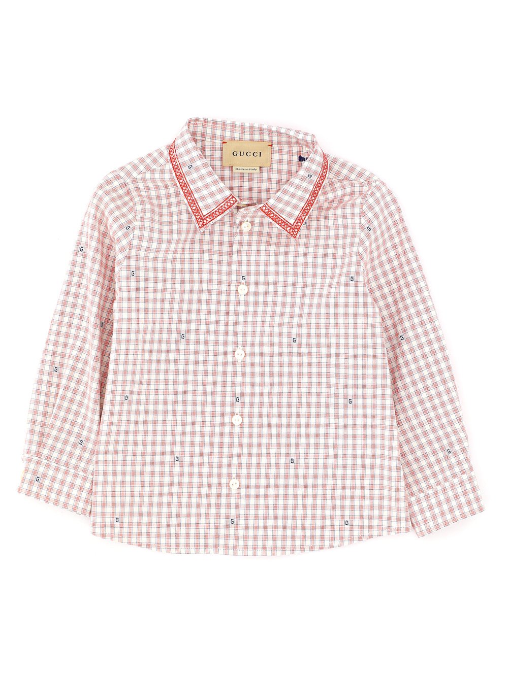 グッチ キッズ チェック 長袖シャツ
