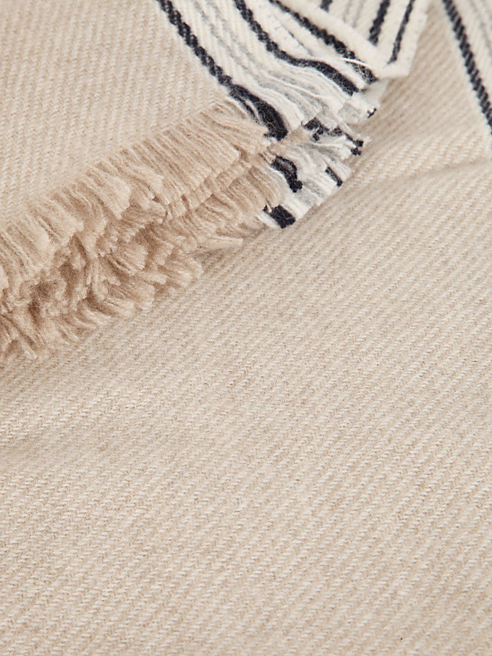 Brunello Cucinelli Fringed Edge Striped Scarf