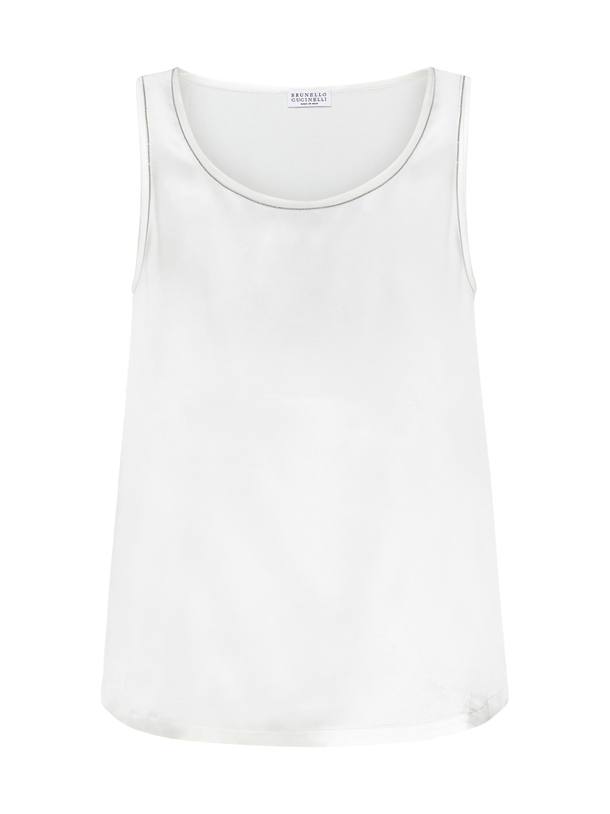 Brunello Cucinelli Embellished Satin Tank Top