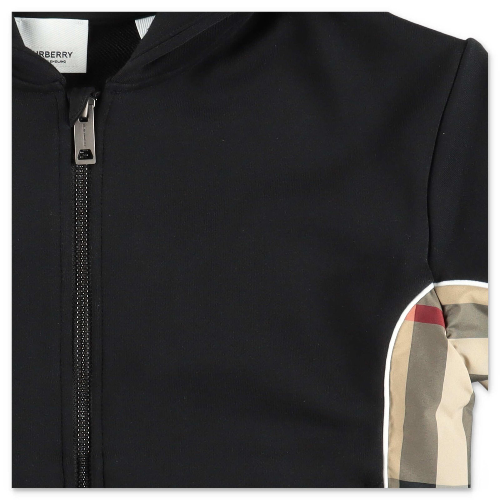 Burberry Kids Graham Checked Panelled Zip-Up Hoodie