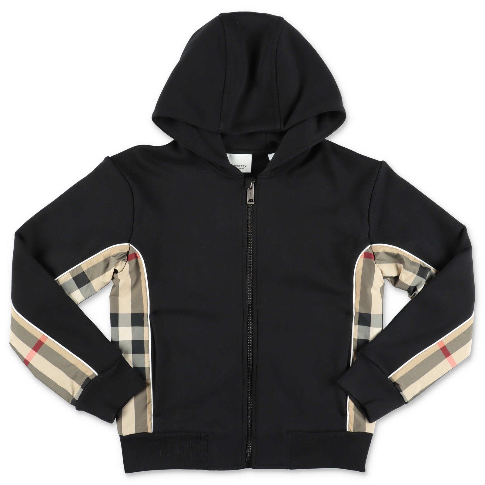 Burberry Kids Graham Checked Panelled Zip-Up Hoodie