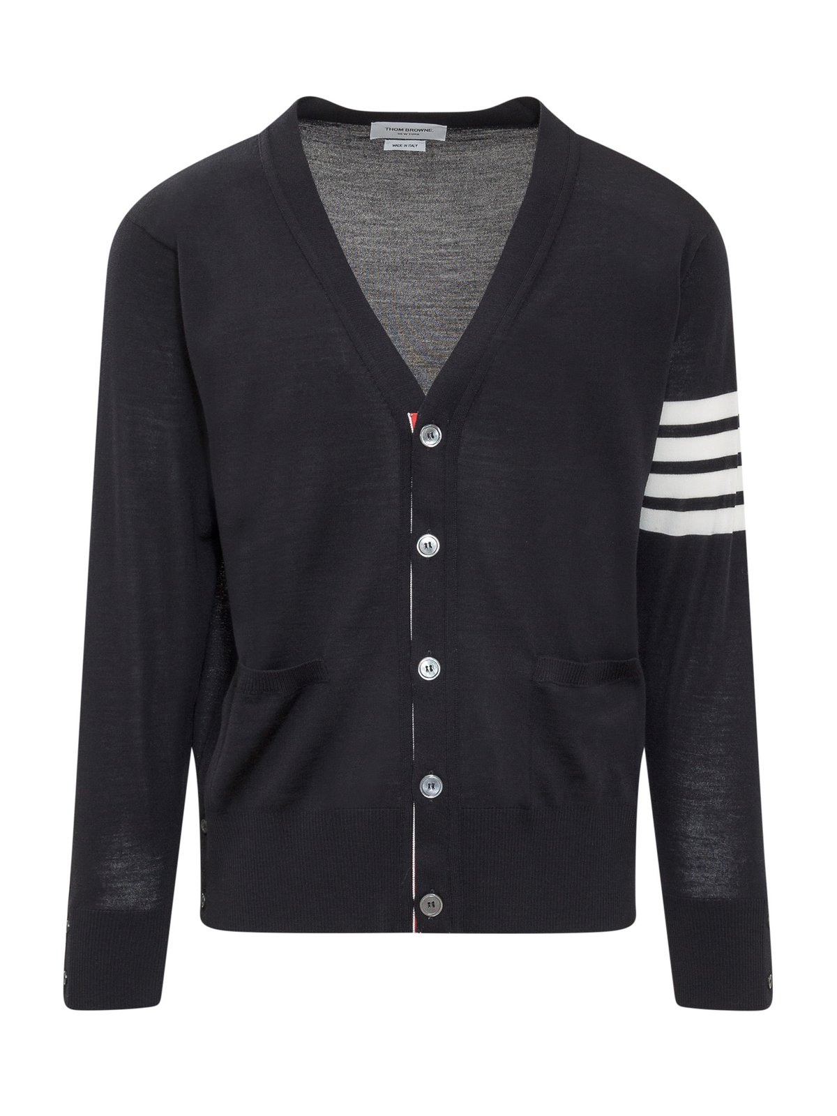 Thom Browne 4-Bar V-Neck Knitted Cardigan