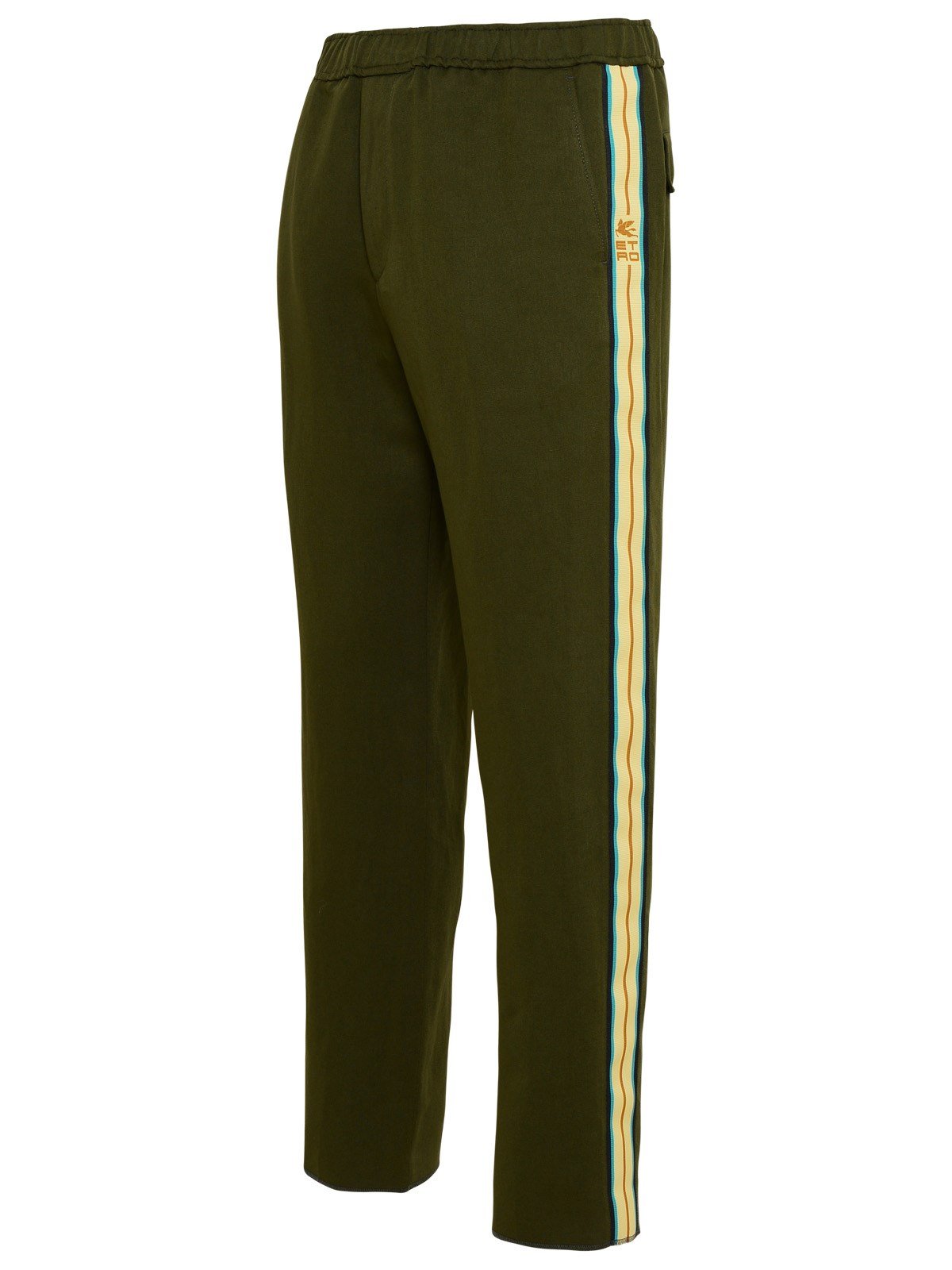Etro Logo Band Straight Leg Pants