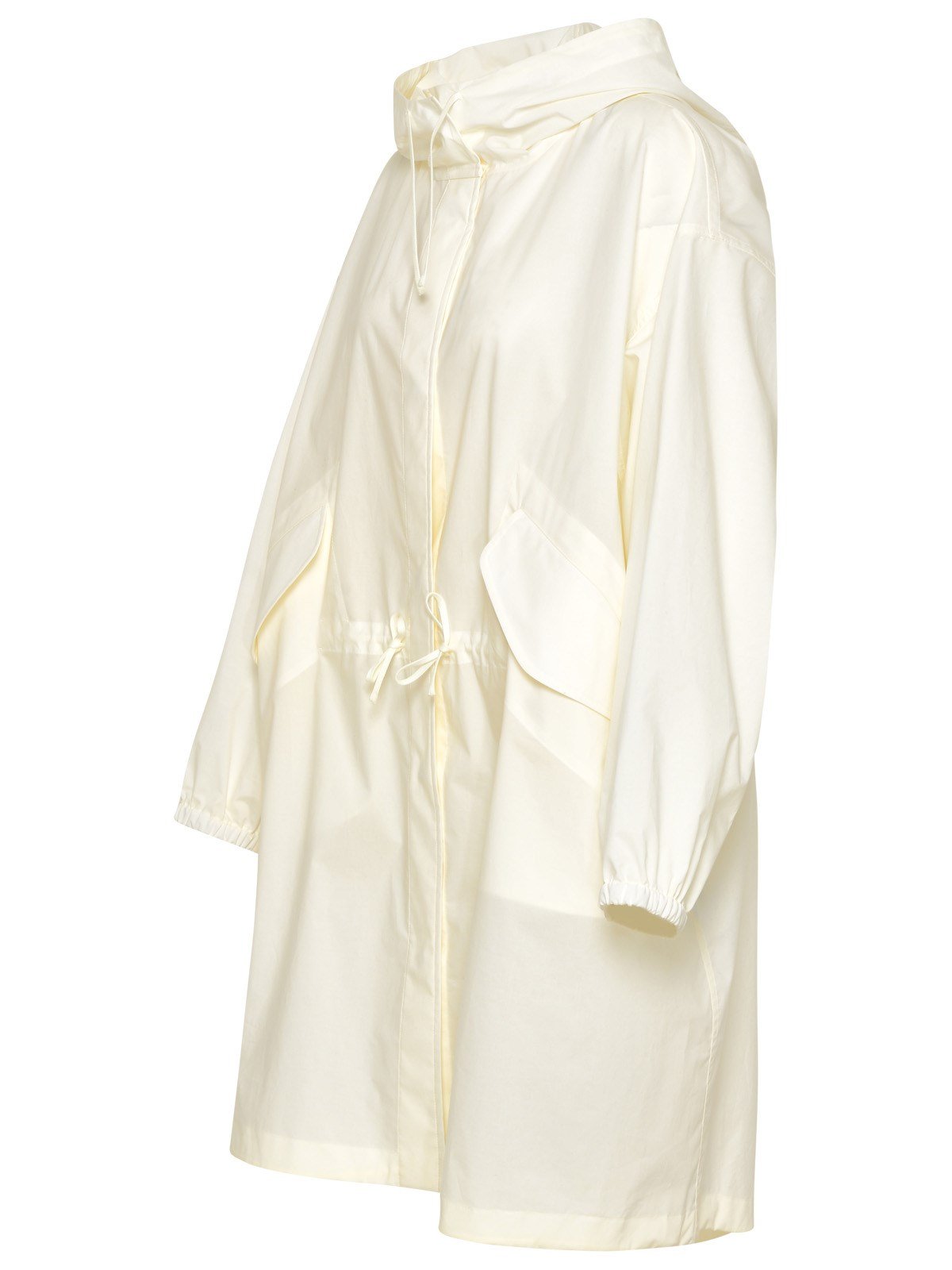 Jil Sander Logo Printed Drawstring Hooded Coat