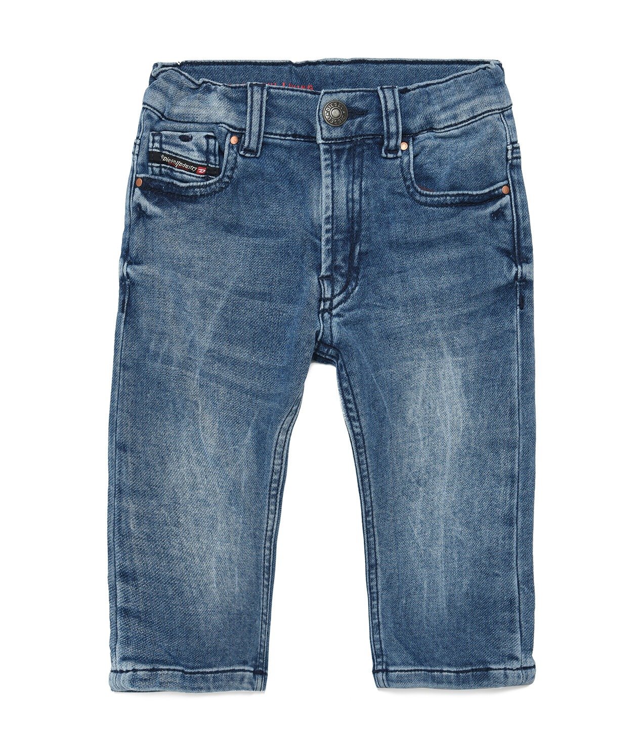 Diesel Kids Button Detailed Straight Leg Jeans