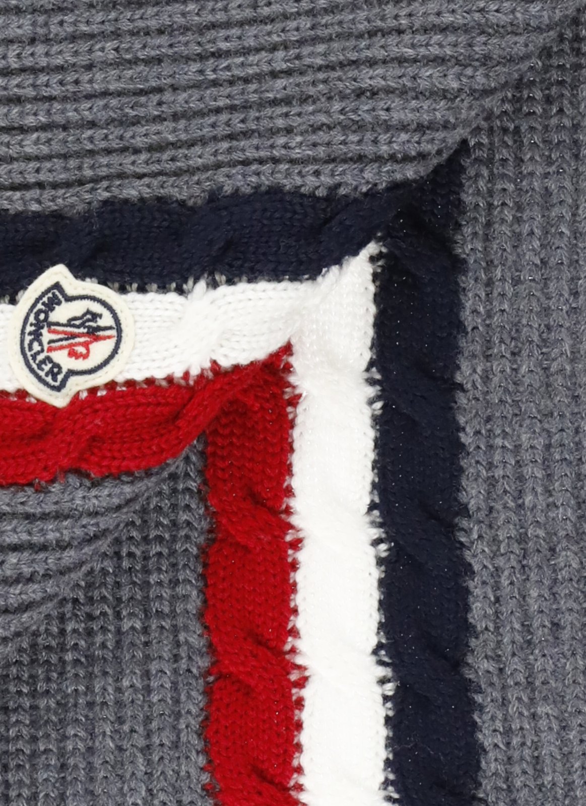 Moncler Enfant Logo Patch Knit Scarf