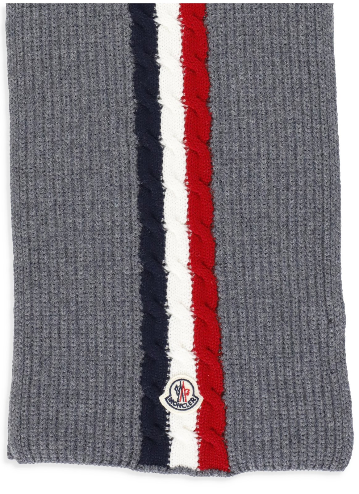 Moncler Enfant Logo Patch Knit Scarf