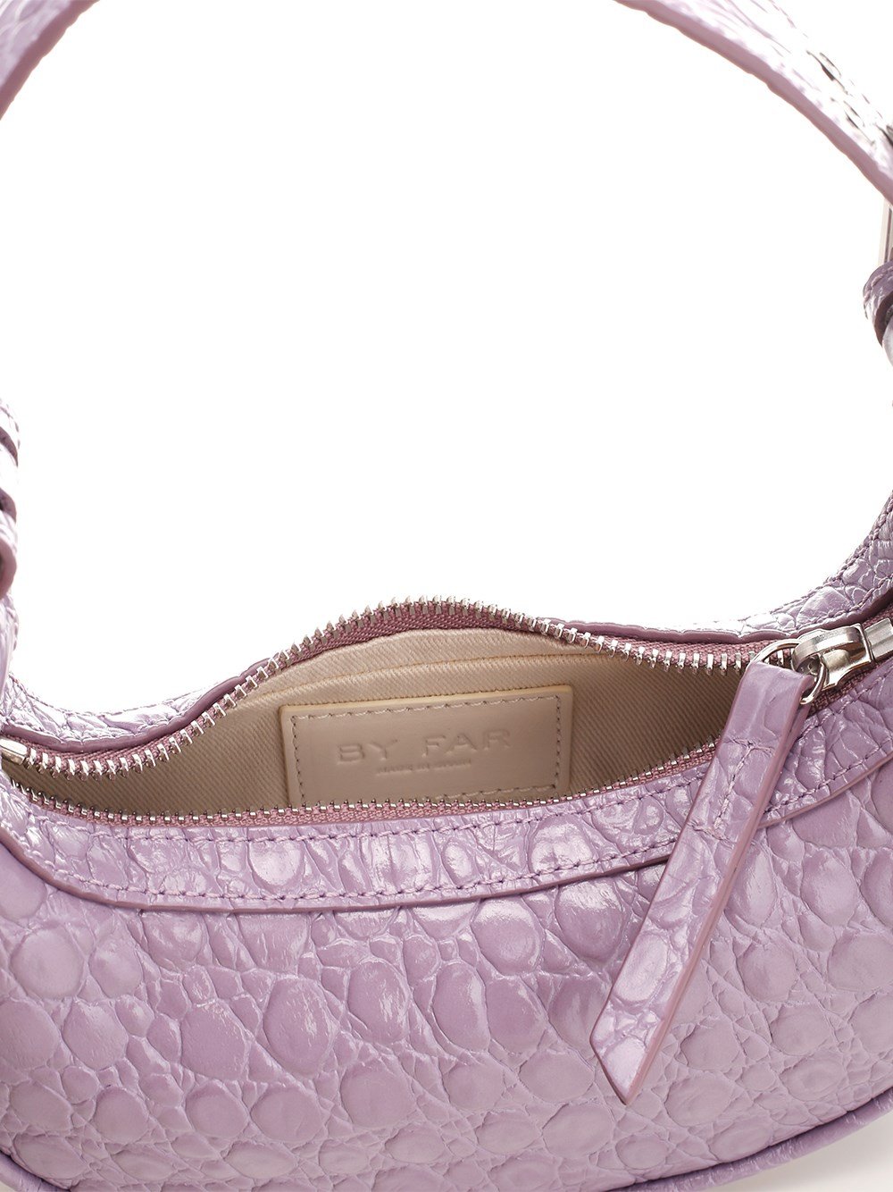 By Far Embossed Zipped Mini Shoulder Bag