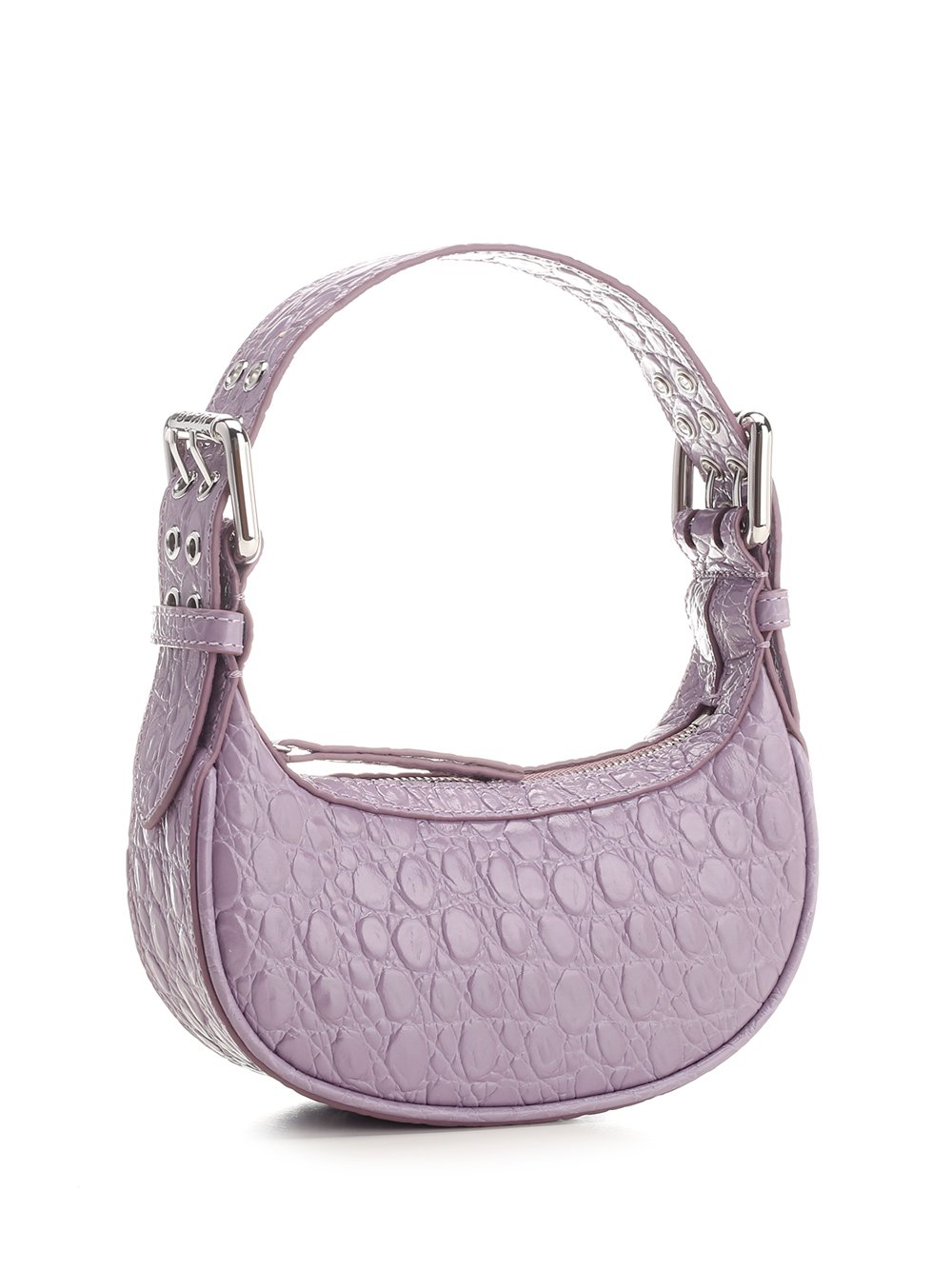 By Far Embossed Zipped Mini Shoulder Bag
