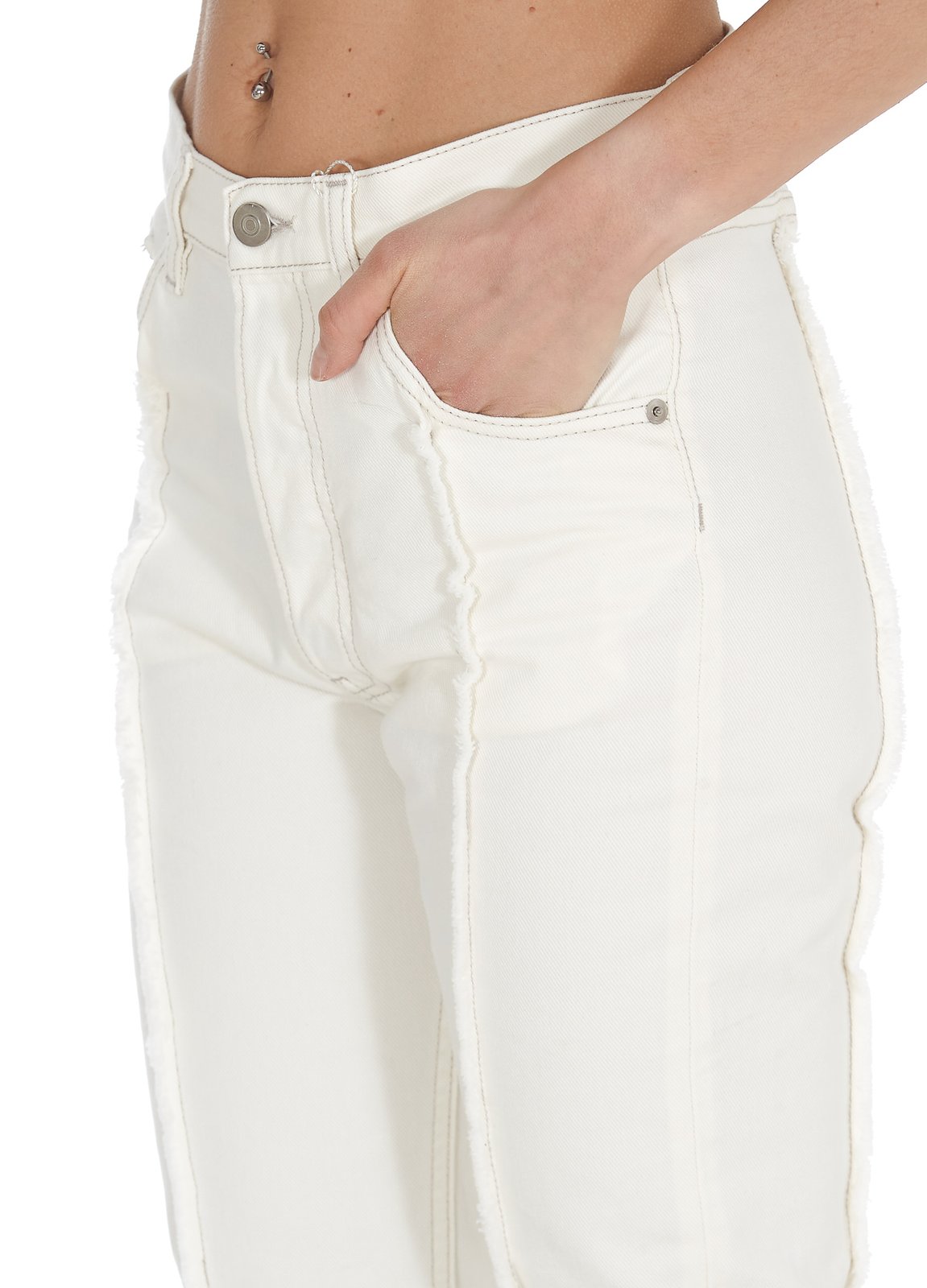 Maison Margiela Frayed High Waisted Jeans