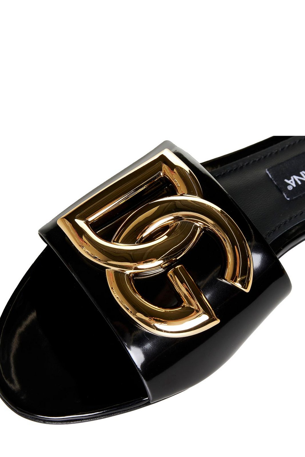 Dolce & Gabbana Logo Plaque Slip-On Sandals